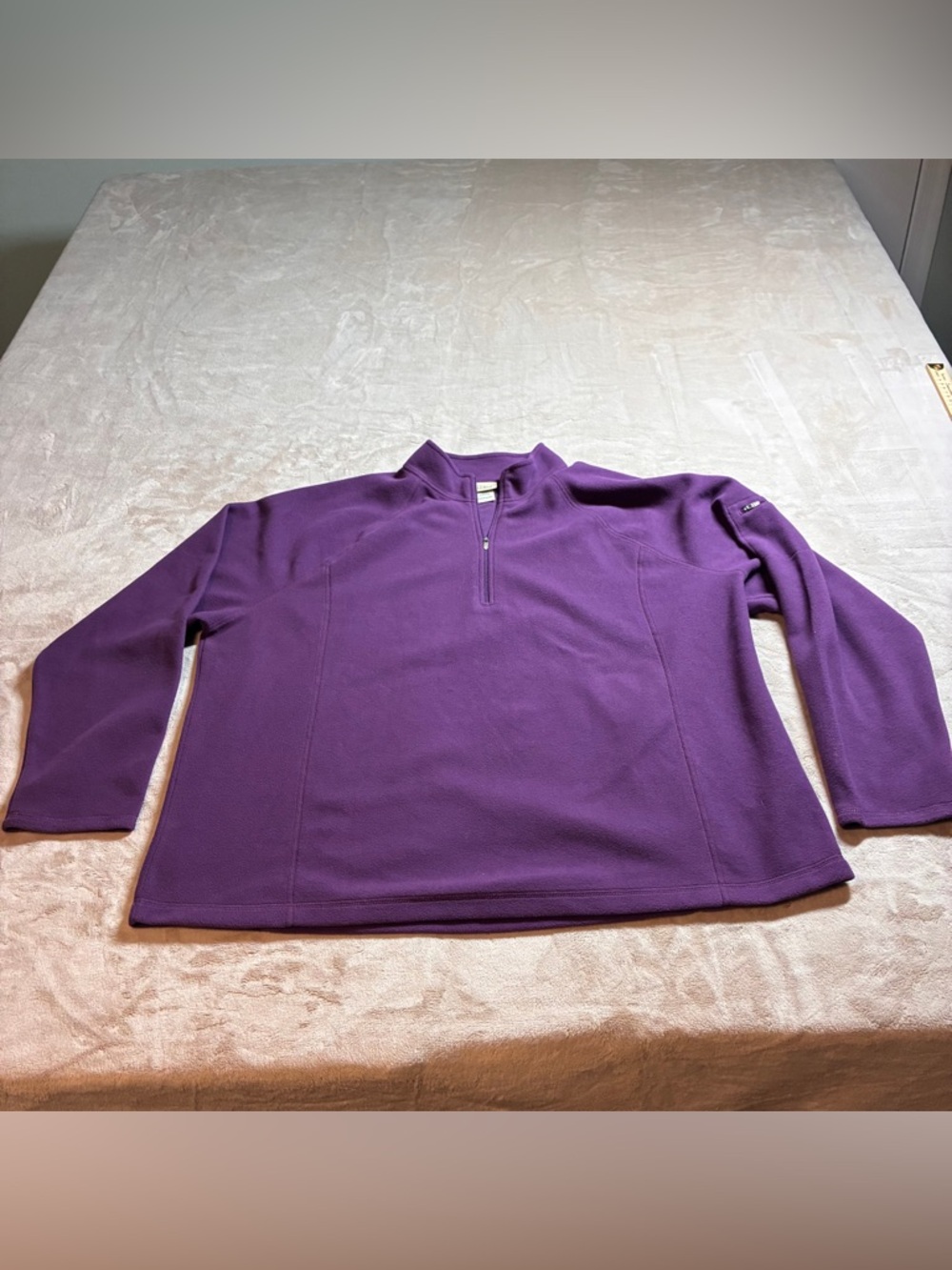LL Bean Purple Fitness Fleece Pullover 1/4 Zip 3X Gorpcore Outdoor Hike Active